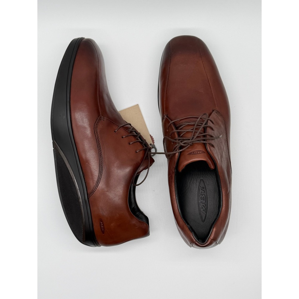 MBT Kabisa Shoes Mens 11-11.5 Brown Leather Rocker Sole